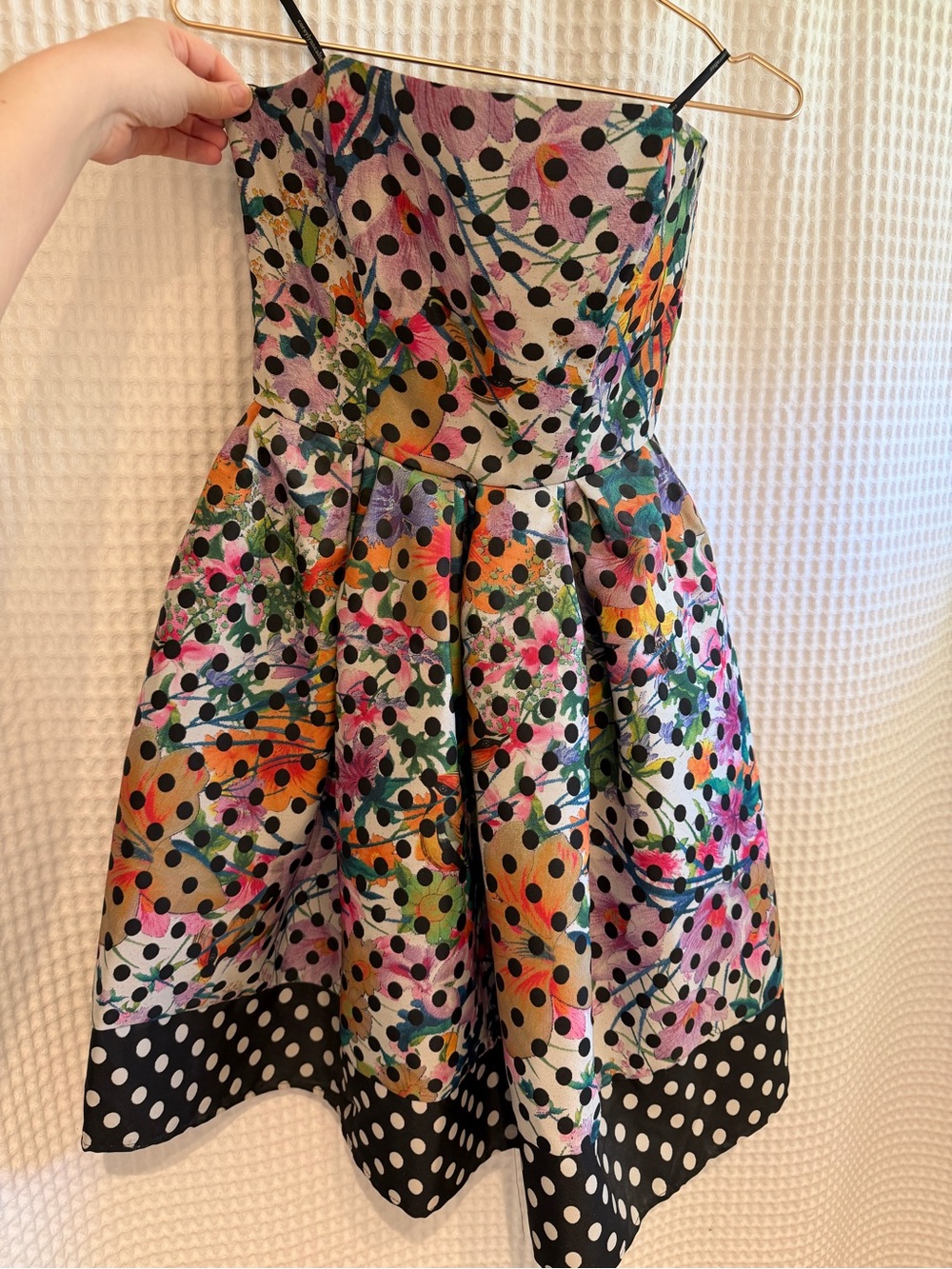 Anthropologie Corey Lynn Calter Polka Dot Floral Dress – Size 0 – Pockets!
